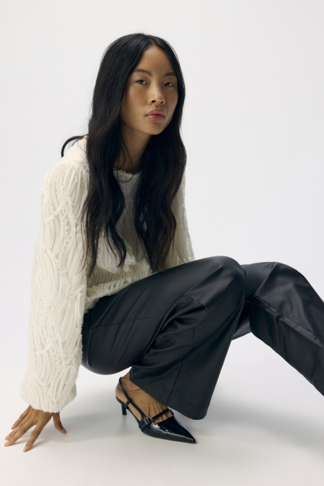 Object objmelba lisa wide coated pant noos